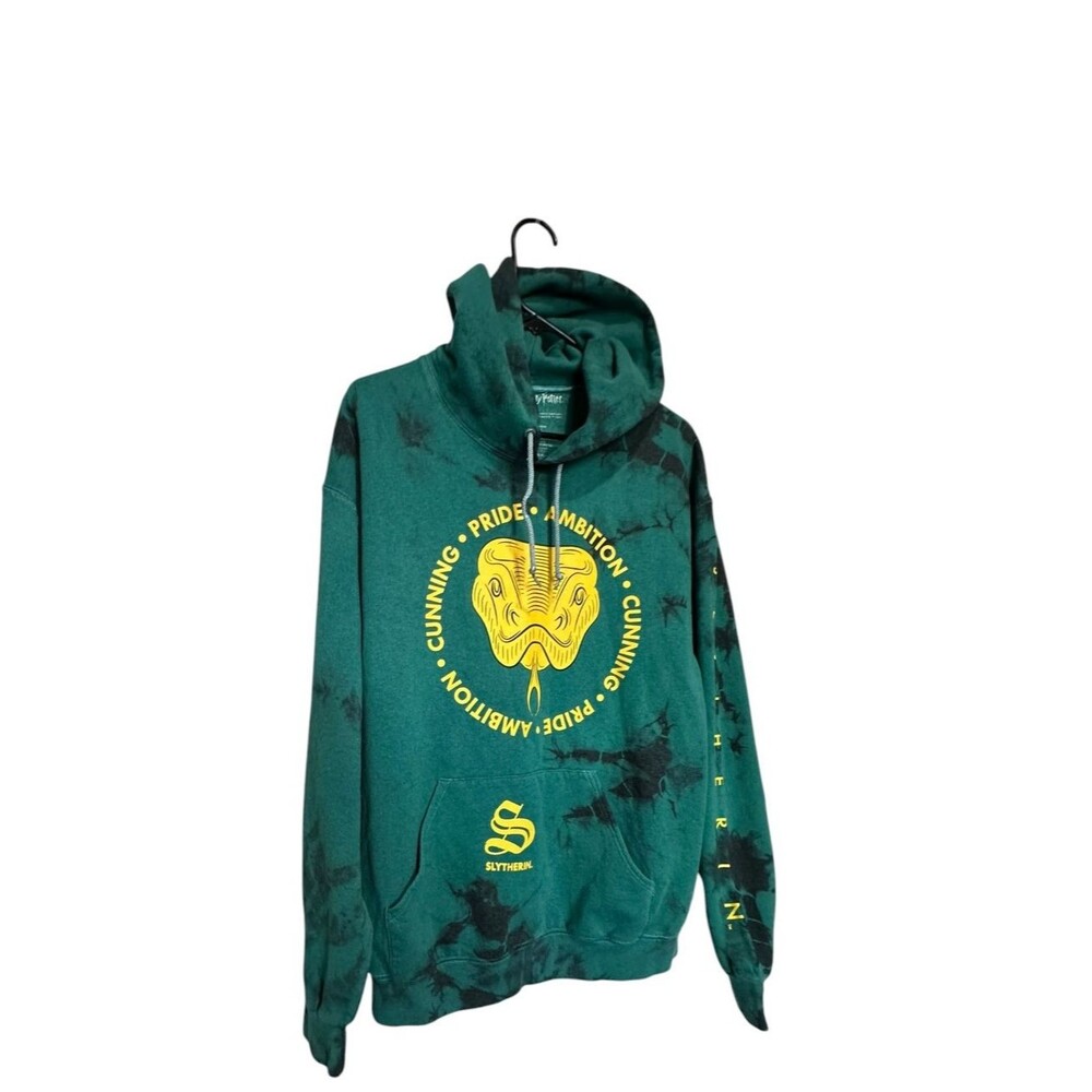 Harry Potter Slytherin House Green Tie-Dye Hoodie Size Medium Mens Outdoor